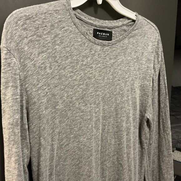 PacSun Los Angeles Long Fit Grey Men's Small Shirt Long Sleeve – New, Stylish - Picture 5 of 5